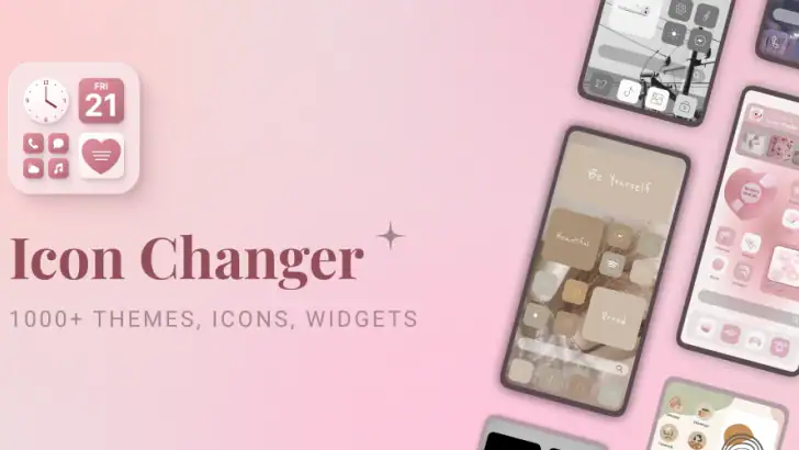 Themes, Widgets & Icon changer feature graphic