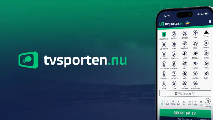 TVsporten.nu - TV-guide sport feature graphic
