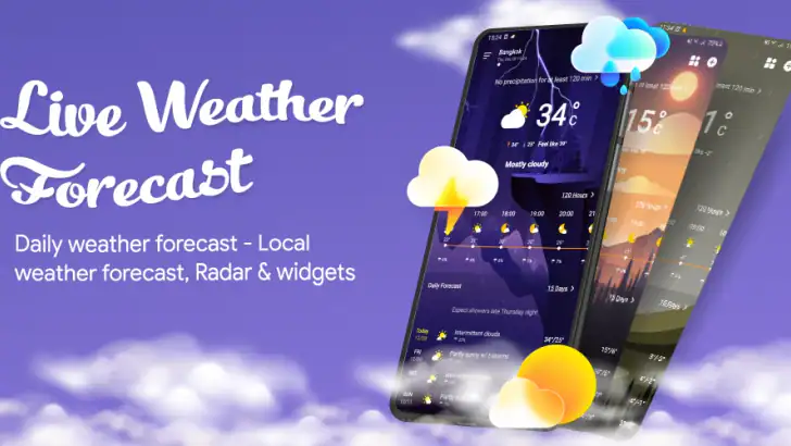 Väderprognos: Radar och widget feature graphic