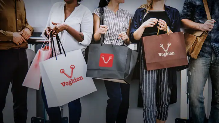 Voghion - Online shopping app feature graphic