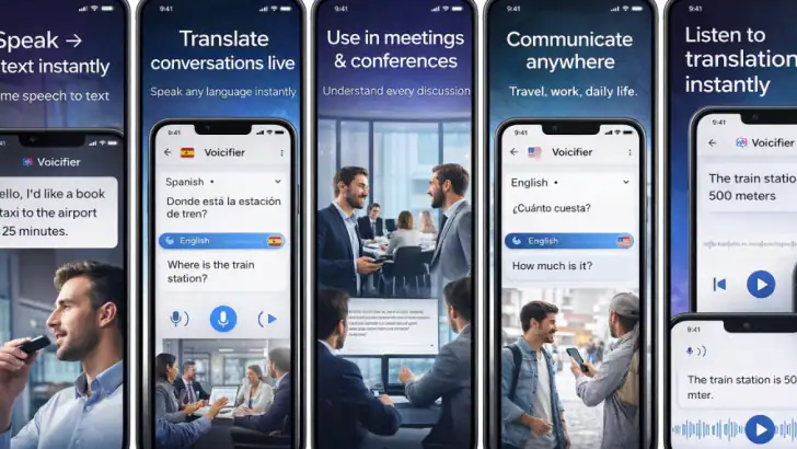 Voicifier: Voice Translator feature graphic