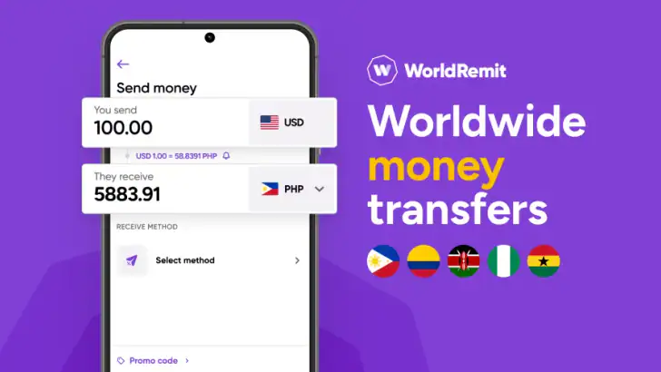 WorldRemit: Money Transfer App feature graphic