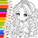 Doll Color: 공주들의 색칠하기게임 icon