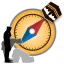 Digitaalisen kompassin suunta icon