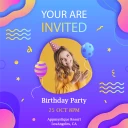 Einladungskarte zum Geburtstag icon
