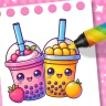 Boba Tea Coloring Games Kids icon
