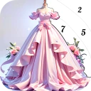 プリンセスドレスぬりえゲーム icon
