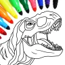 Dinosaurie färg spel icon