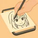 Lightbox draw - tracing paper icon