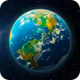 Vue satellite en direct, Terre icon