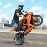 moto cykel stunt wheelie spil icon