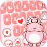 Pink Cute Hippo Themen icon