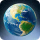 Carte de la Terre satellite icon