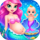 Mermaid Mommy Baby Care Game icon