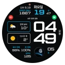 NW073 한글: Digital watch face icon