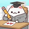 고양이 학교 : 귀여운 방치형 타이쿤 게임 icon