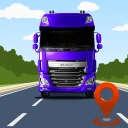 Lastbil GPS-kortnavigation icon