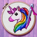 魔法のクロスステッチ：ピクセルアートの塗り絵 icon