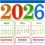2026 年カレンダー icon
