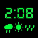 Weather Night Dock with clock icon
