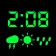 Weather Night Dock with clock icon