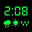 Weather Night Dock with clock icon