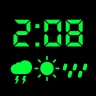 Weather Night Dock with clock icon