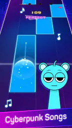 Cyber Music Rush: لعبة البيانو screenshot