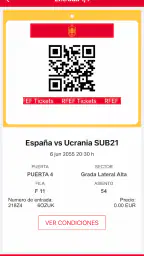 RFEF Tickets screenshot