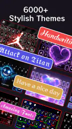 الكيبورد Neon Red Heartbeat screenshot