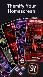الكيبورد Neon Red Heartbeat screenshot