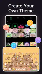 الكيبورد Neon Red Heartbeat screenshot