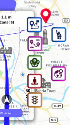 الملاحة GPS, اتجاه الخرائط screenshot