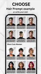 جرب قصات الشعر باستخدام ai screenshot