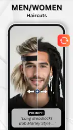 جرب قصات الشعر باستخدام ai screenshot