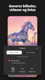 Adobe Firefly AI-foto & -video screenshot