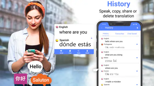 Alle sprog oversætter app screenshot