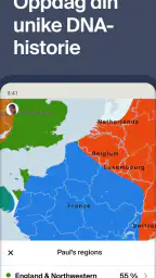 Ancestry: Slektsforskning, DNA screenshot