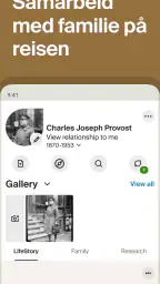 Ancestry: Slektsforskning, DNA screenshot