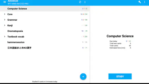 AnkiDroid flashcards screenshot