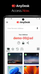 AnyDesk fjernskrivebord screenshot