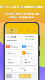 Arbejdede timer screenshot