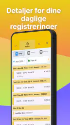Arbejdede timer screenshot