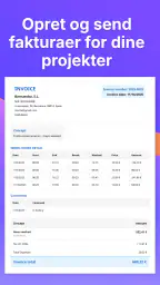 Arbejdede timer screenshot