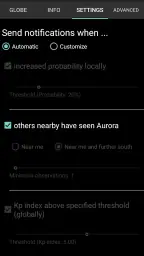 Aurora Notifier screenshot