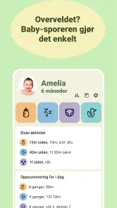 Baby tracker - amming og søvn screenshot