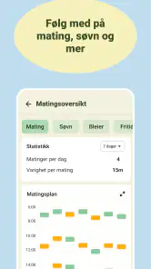 Baby tracker - amming og søvn screenshot