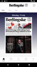 Berlingske e-avis screenshot