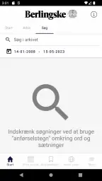 Berlingske e-avis screenshot
