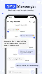 Beskeder: SMS-beskedapp screenshot